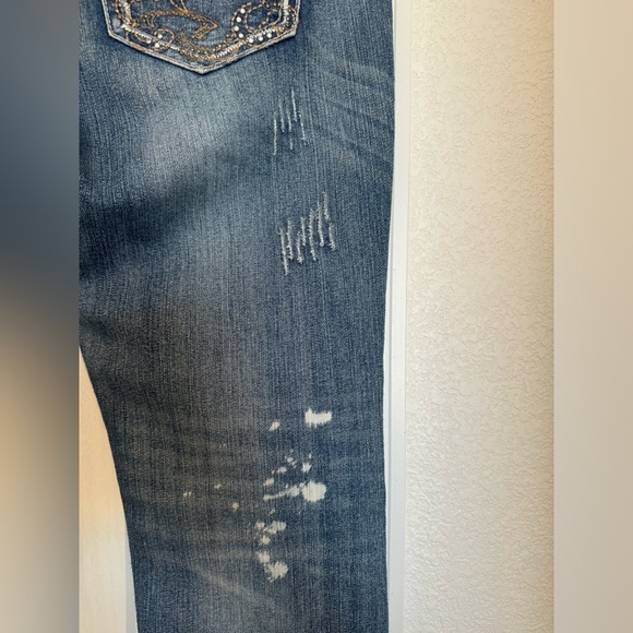 Vanilla Star Faded Distressed and Embellished Skinny Jeans - Picture 8 of 10